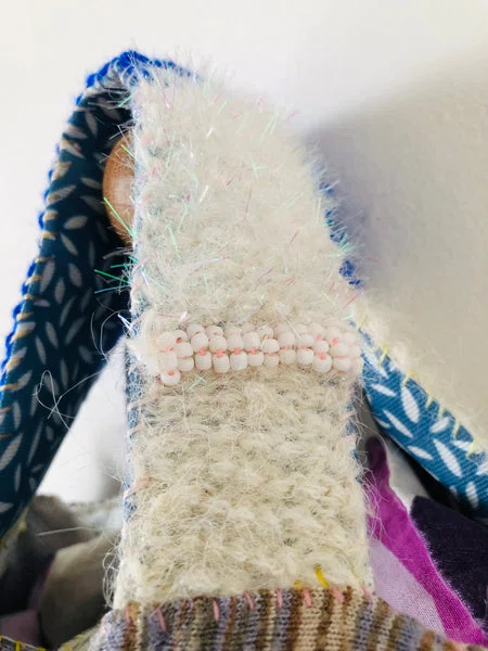Bag 手縫いのバッグ 布製 トートバッグ スローファッション ハンドメイド 2408 - Billede 5