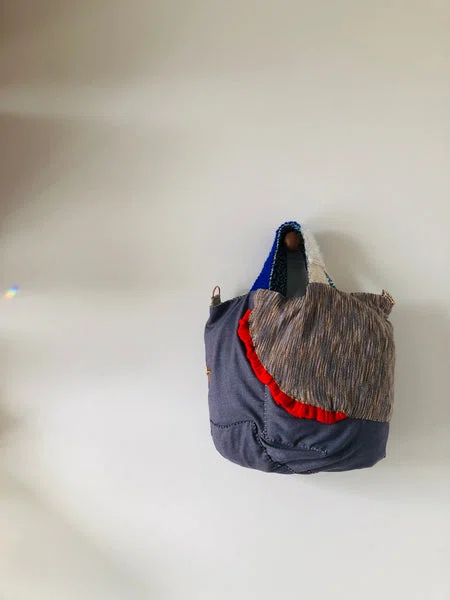 Bag 手縫いのバッグ 布製 トートバッグ スローファッション ハンドメイド 2408
