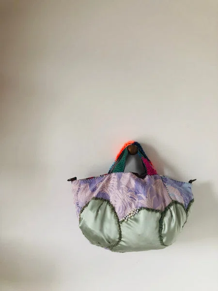 Bag 手縫いのバッグ 布製 トートバッグ スローファッション ハンドメイド 2238