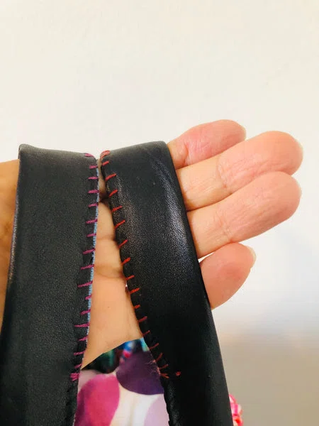 Bag 手縫いのバッグ 手編み トートバッグ スローファッション 手縫い ハンドメイド 2263 - Billede 4