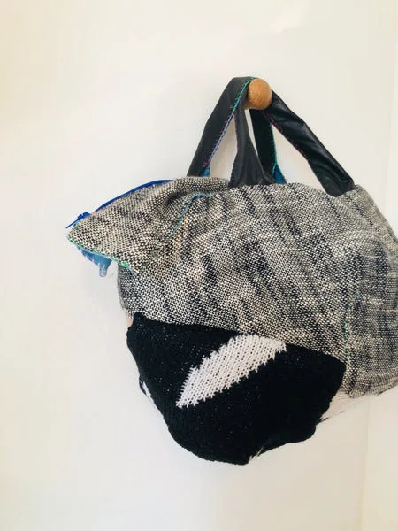 Bag 手縫いのバッグ 布製 トートバッグ スローファッション ハンドメイド 2264 - Billede 6