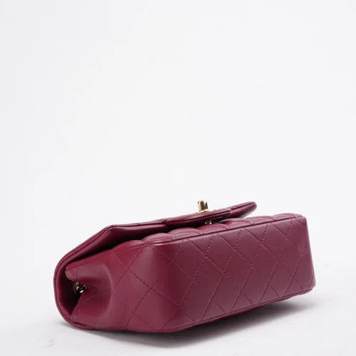 Chanel Bordeauxrød Mini Klassisk Flap Taske 2021 - Billede 5